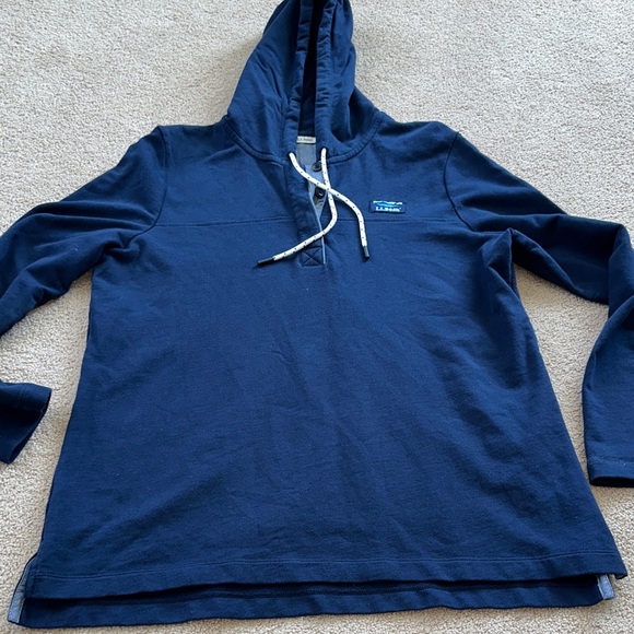 L.L. Bean Tops - LL bean 1/4 button hooded shirt